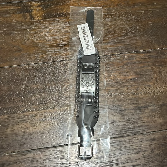 NEW Viking Rune Men's Wide Leather Bracelet - Picture 4 of 7